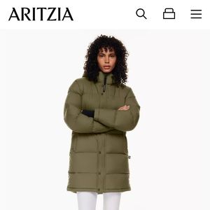 Aritzia - The Super Puff Mid (Green) Size S